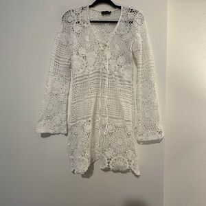 PrettyLittleThing Ivory Crochet Knitwear
